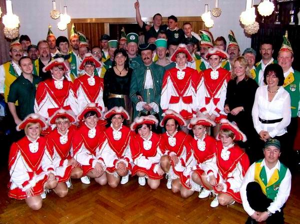 Gruppenfoto des BCV von 2007 im Gasthof Börnichen